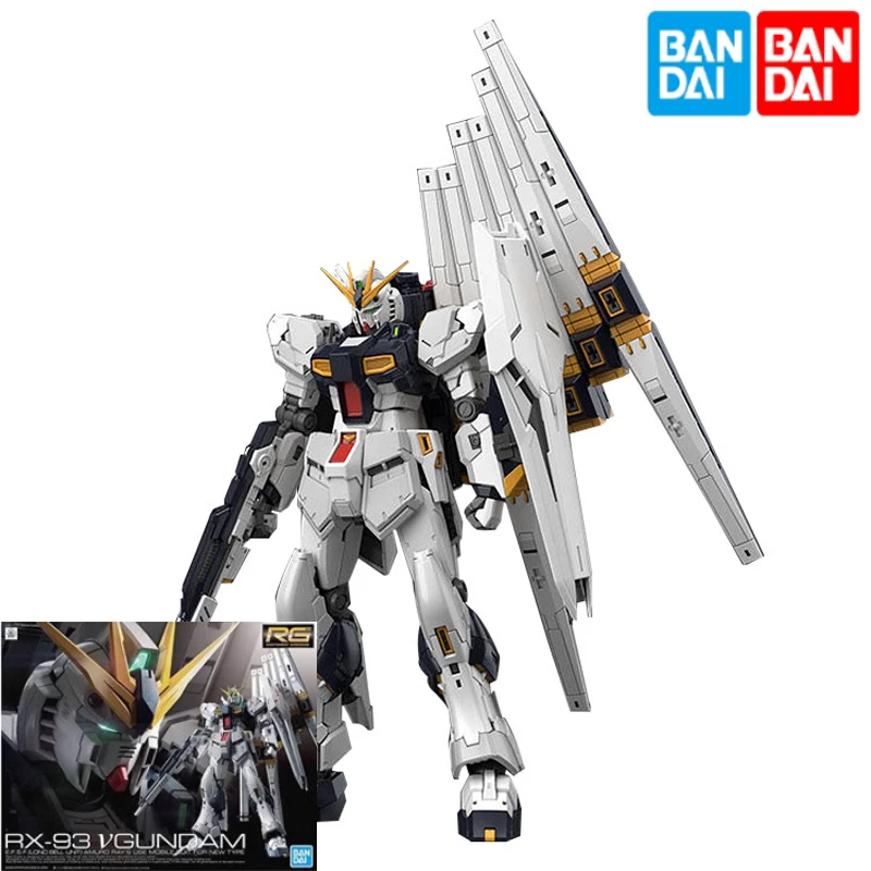 

Bandai Gundam 57842 1/144 RG 32 RX-93 Niu Gundam NU Amuro оригинальные модели пазлов игрушки Коллекционные сувениры