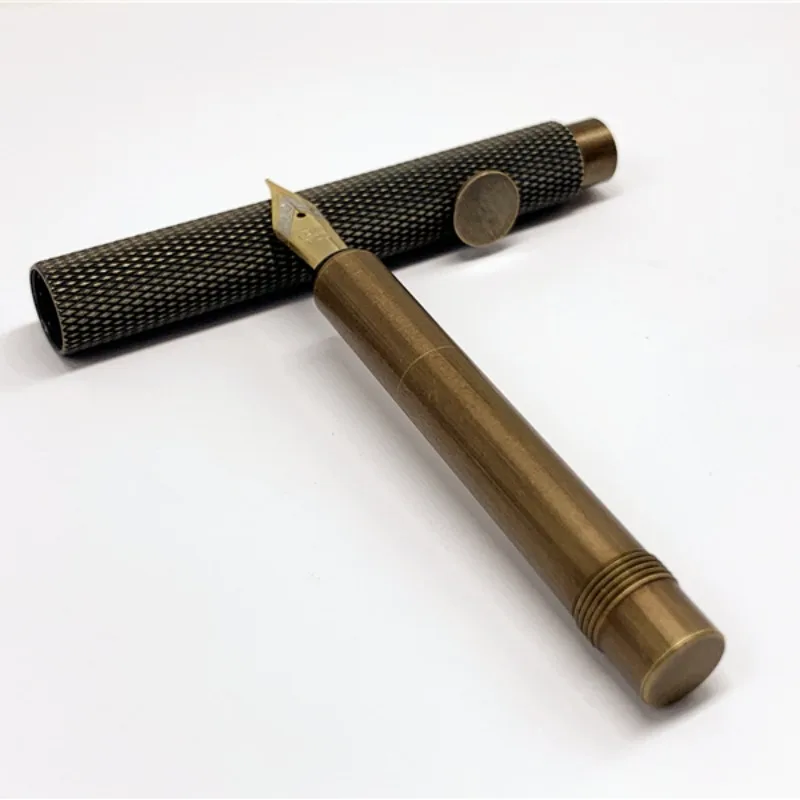 Портативная карманная латунная перьевая ручка 8 5 см иридиевый EF/F 0 38/0 мм перо