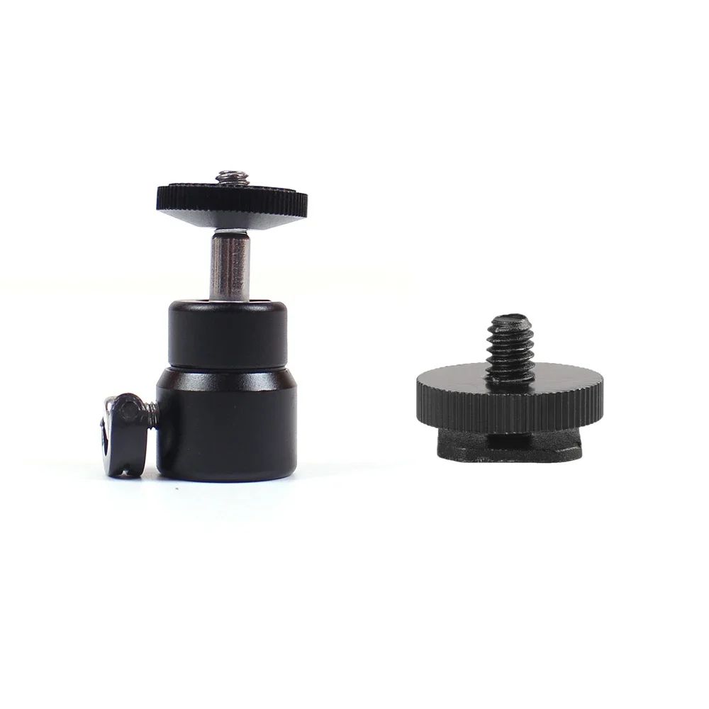 

360 Degree Rotation Aluminium Mini Tripod Ball Head & Hot Shoe Mount For Canon Nikon Sony DSLR Mic Tripod Monopod