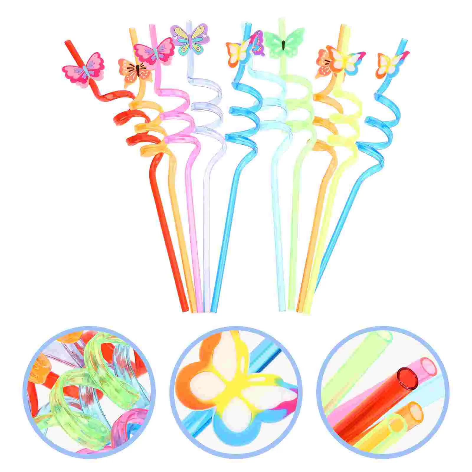 

Cartoon Cat Plastic Reusable Straw Bachelorette Party Decorations Straws Tumblers