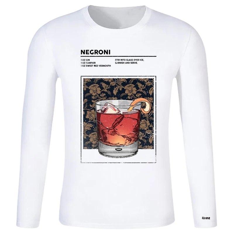 Футболка Negroni для смешанных напитков коктейлей алкогольных Хэппи часы 2022 топы