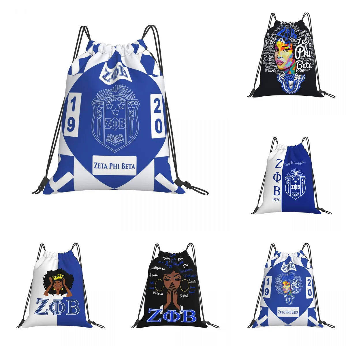 

Рюкзак Zeta Phi Beta на шнурке, рюкзак для спортзала, веревочная сумка, легкий спортивный школьный рюкзак для йоги для мужчин, женщин, девочек, мал...