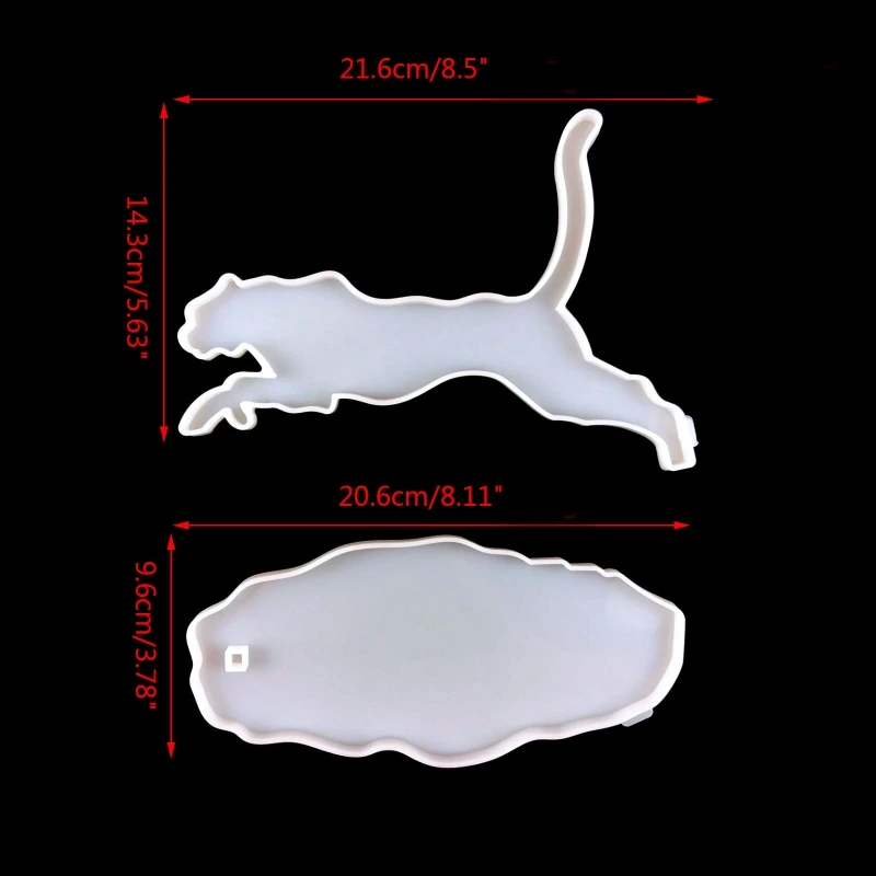 

N1HE Unisex Leopard Silicone Mold Fondant Moulds Silicone Moulds DIY Tools Fashion Panther Shaped Molds for Modern Home Decor