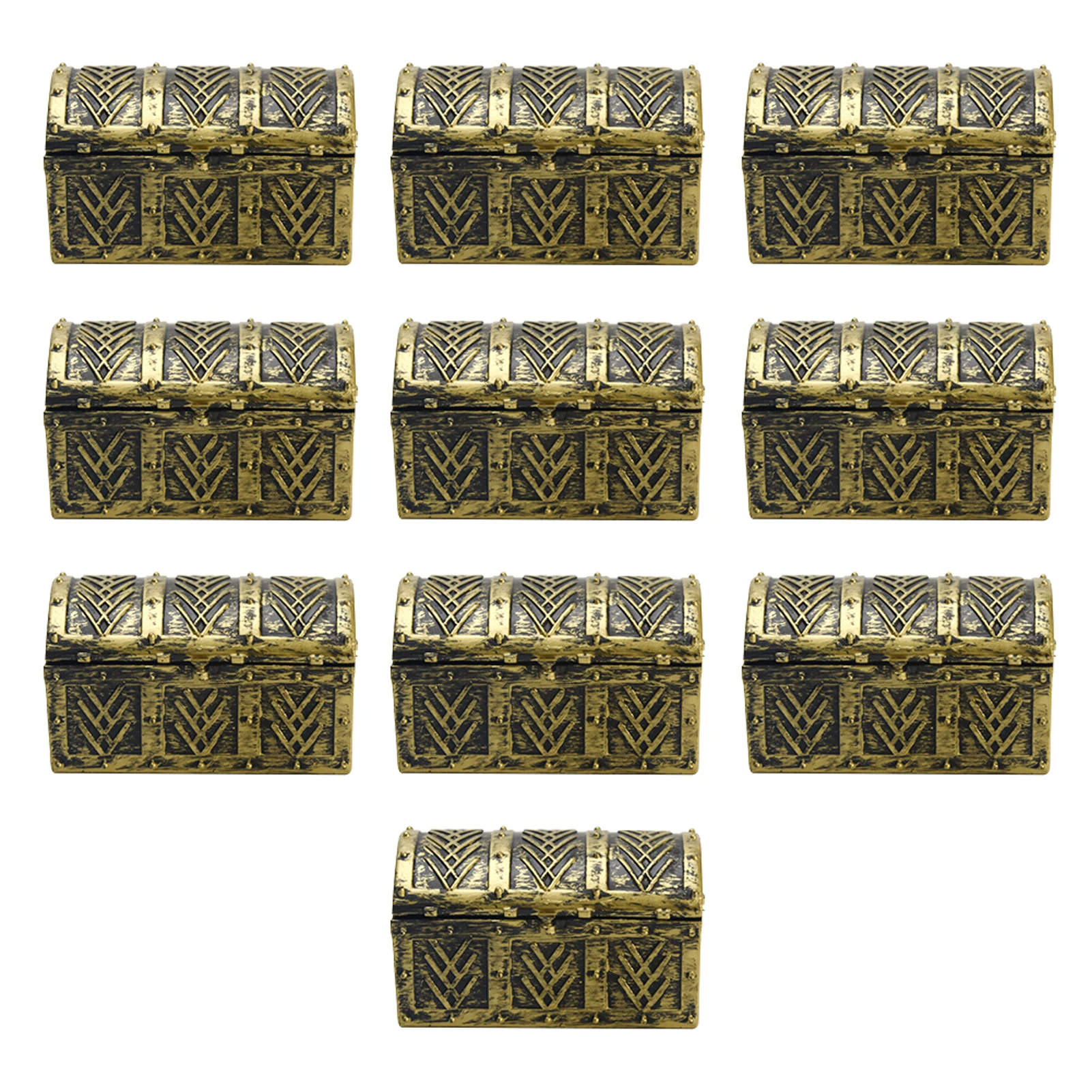

10pcs Jewelry Storage Children Party Vintage Home Decor Pirate Treasure Chest Store Gold Coins Gems Dorcorative Box