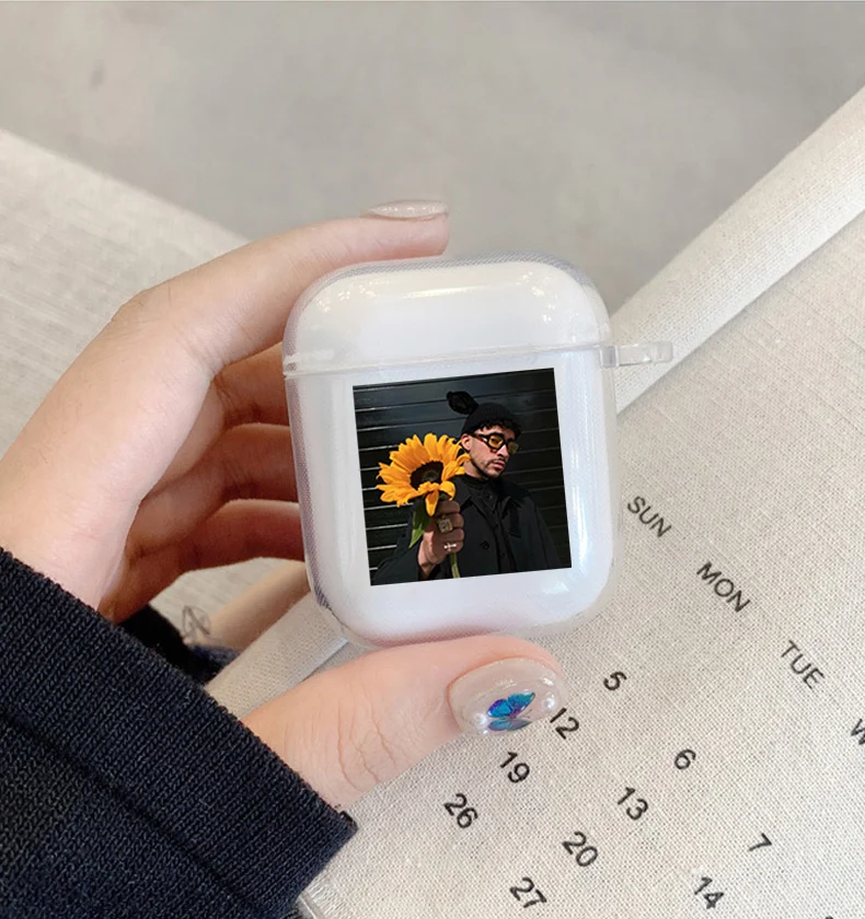 Чехол Yo Perreo Sola Bad Bunny для Airpods 1 2 Pro Pro2 прозрачные наушники Беспроводные аксессуары