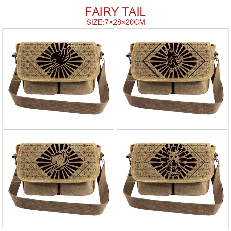 Anime FAIRY TAIL Printing High Capacity Leisure Shoulder Bag Oxford Cloth Cartoon Messenger Bags Unisex Travel Satchel Gifts