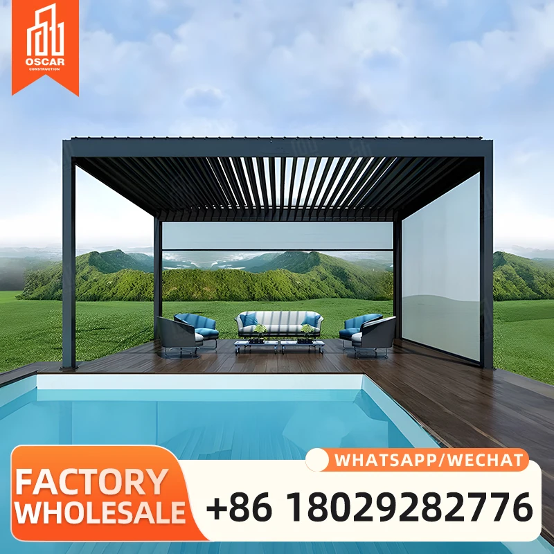 Многофункциональный навес для беседки из алюминиевого сплава патио террасы