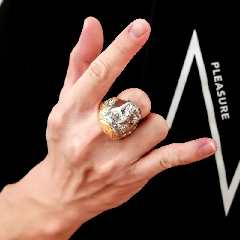 Уникальные креативные кольца Дональда Трампа для мужчин Крутое золотистое