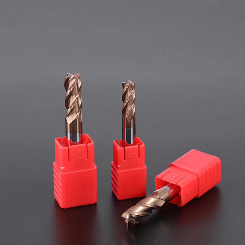 HRC55 Carbide End Mill 1 2 4 5 6 8 10 12mm 4Flutes Milling Cutter Alloy Coating Tungsten Steel Cutting Tool CNC maching Endmills images - 6