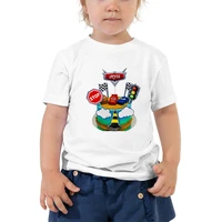 child clothing disney brand cartoon cars pattern t shirt summer loose white top boy t shirt unisex universal short sleeve