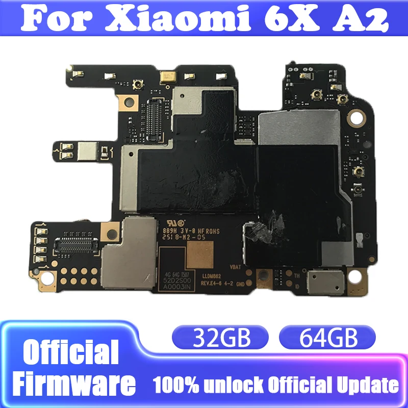 Оригинальная материнская плата для Xiaomi 6X A2 32 Гб 64 разблокированная 4 ПЗУ Mi - купить