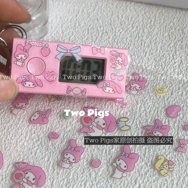Милые светящиеся часы Hello Kitty Kuromi Melody электронные для студентов милые компактные