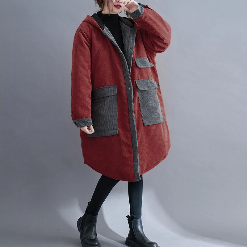 New Winter Women's Cold Coat Parkas Super Hot Coats Jackets Harajuku Hooded Padded Jacket Korean Fashion Coat Cheap Wholesale