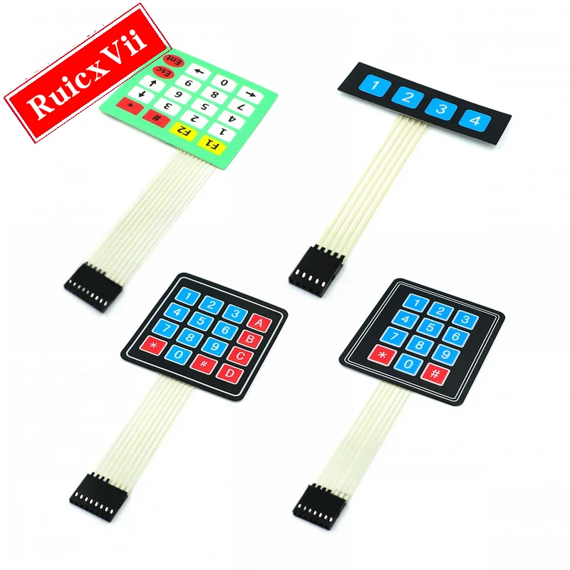 1*2 3 4 5 кнопочный мембранный переключатель с кнопками 3*4 4 4X5 матричная клавиатура 1x6 клавиатура с подставкой для панели управления для Arduino
