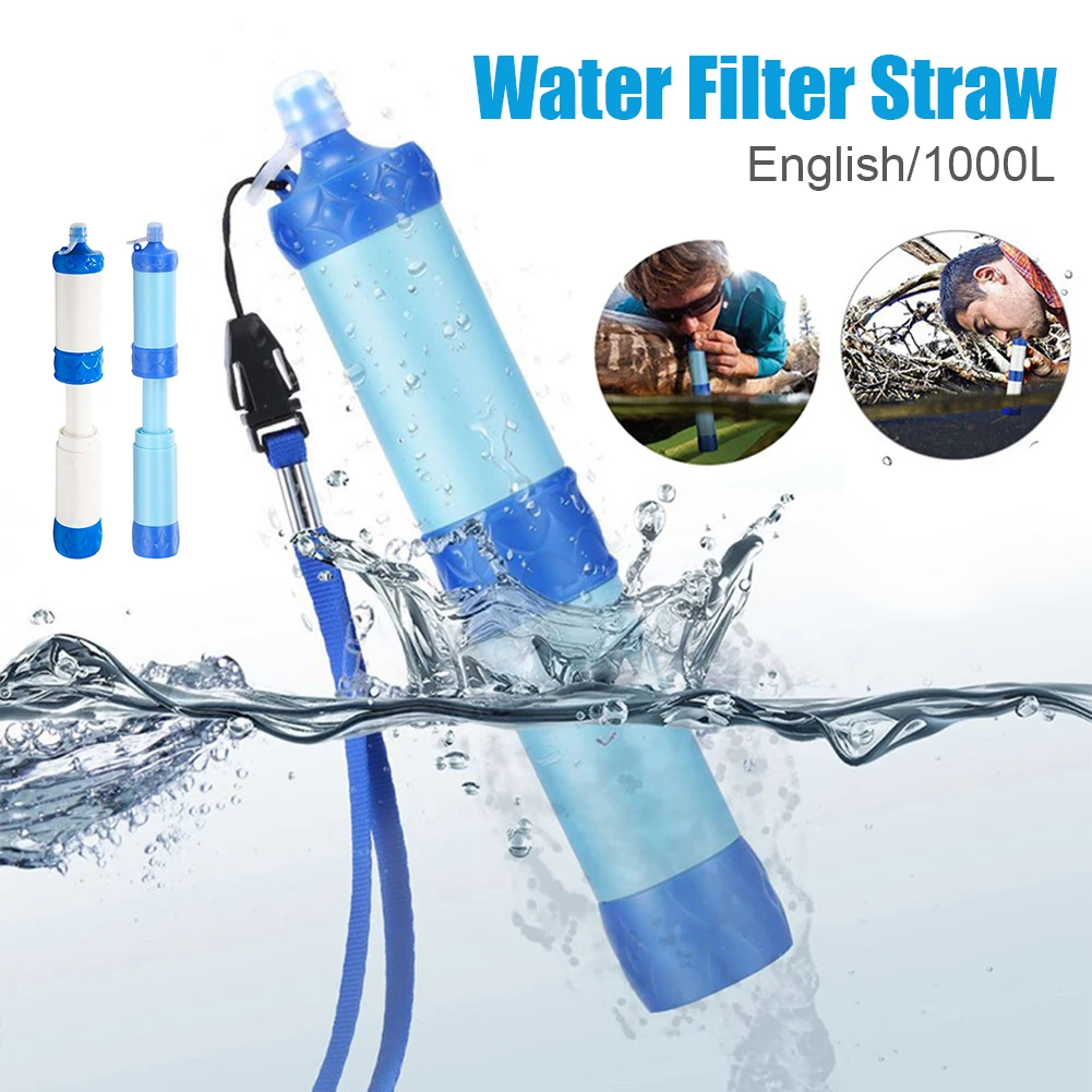 

Outdoor Water Filter Wild Life Emergency Direct Drinking Water Filtering Tool Camping Hiking Portable Purifier Water Filter
