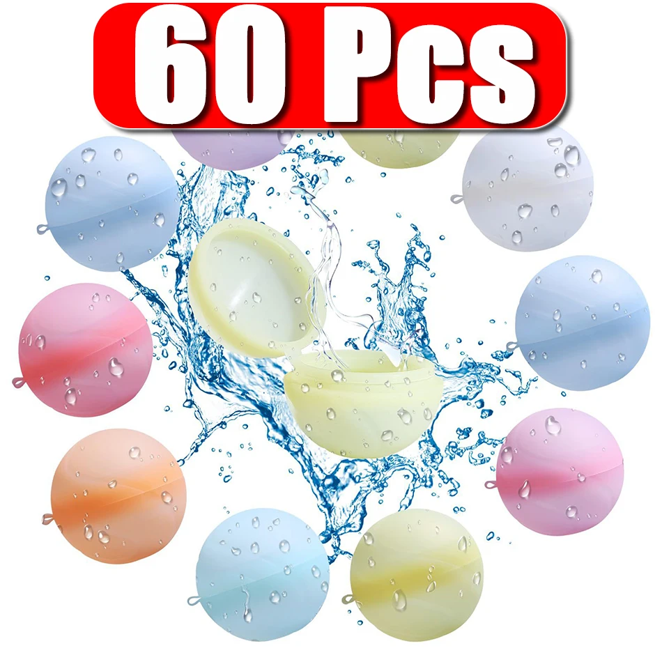 1-60 шт. многоразовые силиконовые магнитные водяные шары