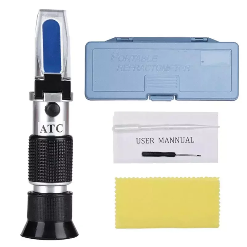 

0-80% Refractometer Antifreeze Coolant Electrolyte Handheld Refractometer Brewing Battery Acid Seawater Aquarium Detector