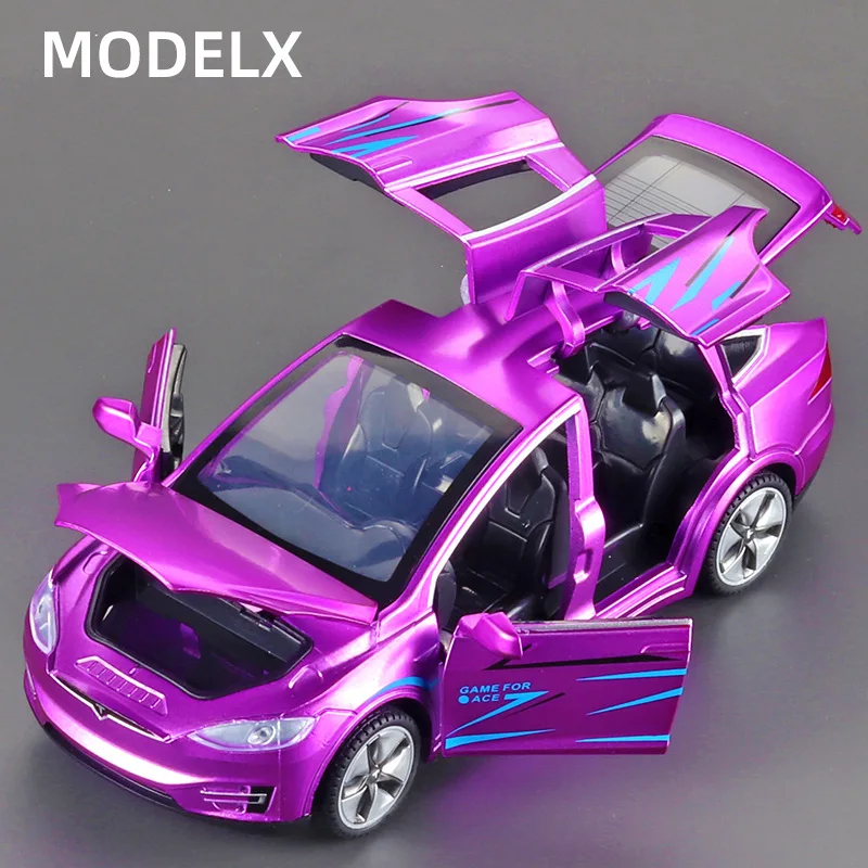 

Tesla Model X 1/32 Alloy Model Car Metal Diecast Toy Car For Boys Collection Simulation Sound And Light Toy Car Child Kids Gifts