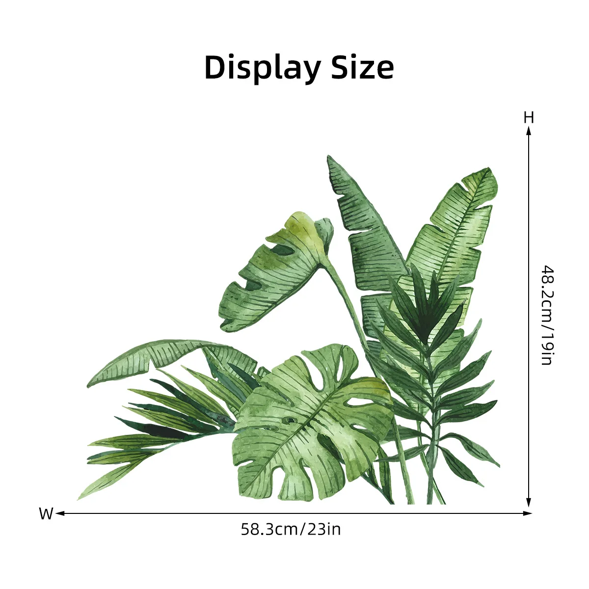

Зеленые растения наклейки на стену