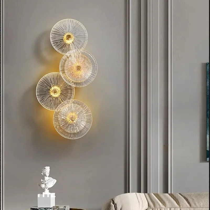 

Настенная лампа, регулируемая яркость, текстура в виде коронки, стеклянная лампа, новая трендовая подсветка, коридор, Роскошный домашний декор, бытовая техника