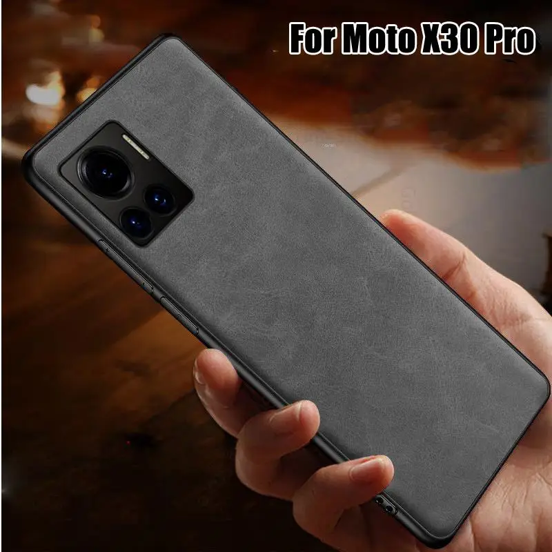 

Funda For Motorola Moto X30 Pro 5G Skin Feel Leather Phone Case For Moto Edge X30 S30 Ultra Slim Hard PC Bumper Protective Cover