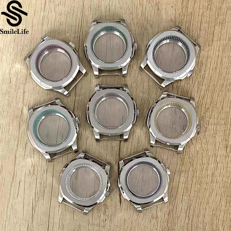 Фото SmileLife 40 мм корпус из нержавеющей стали 316L с кольцом с сапфировым стеклом, детали для часов NH35/NH36/4R/7S, механизм №1