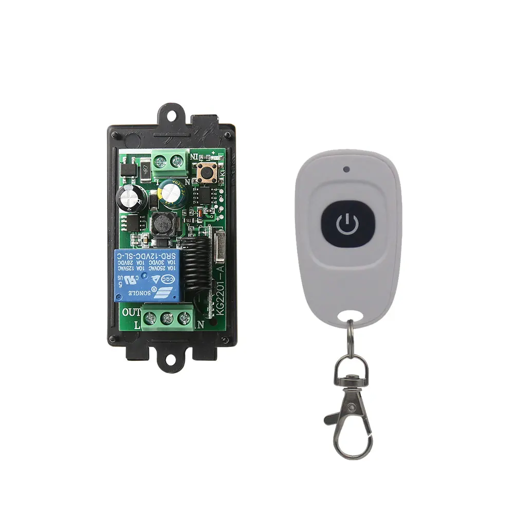

KTNNKG 433MHz 220V AC110V Lamp Wireless Remote Control Switch Remote Control Receiver Transmitter For Led Lights Bulb DIY