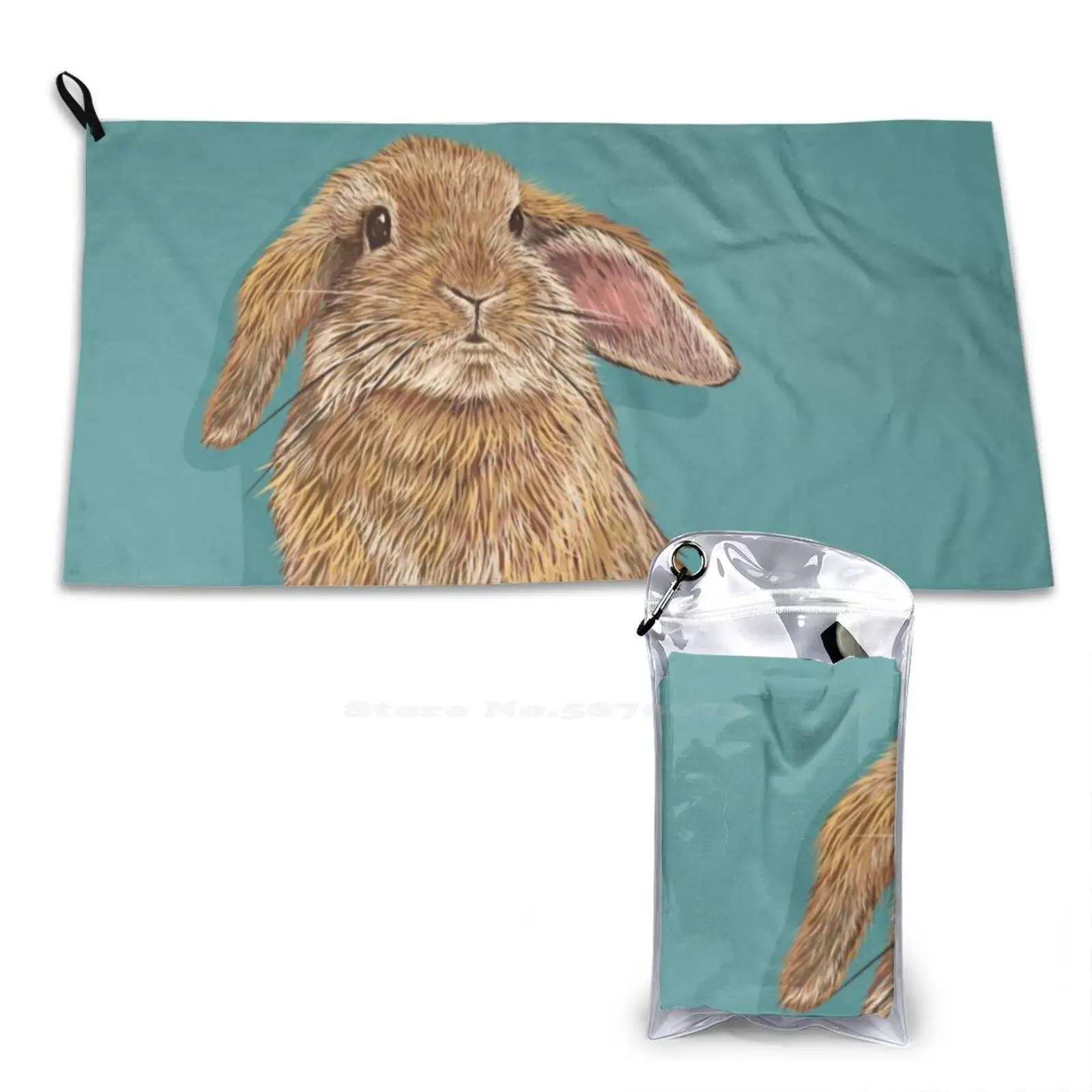 

Bunny Custom Soft Sport Towels Home Outdoor Bunny Rabbit Hare Wildlife Trish Rouelle Trouelle503
