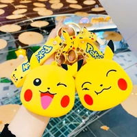 pikachu silicone coin purse keychain cute and easy to carry car key ring handbag pendant