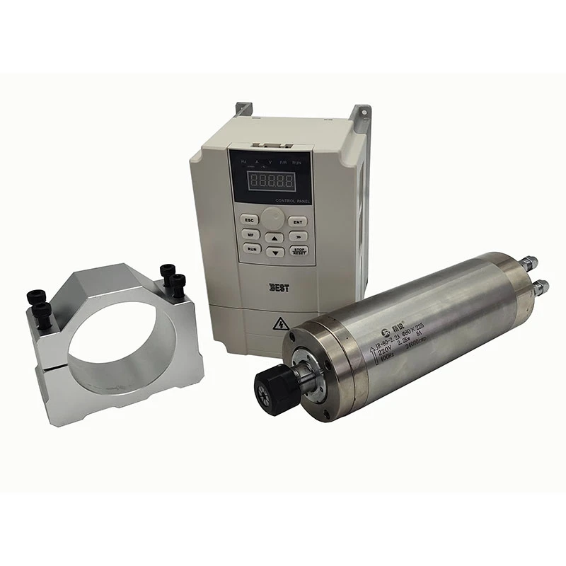 Комплект шпинделя с водяным охлаждением 220 В 2 кВт двигатель ЧПУ 80*25