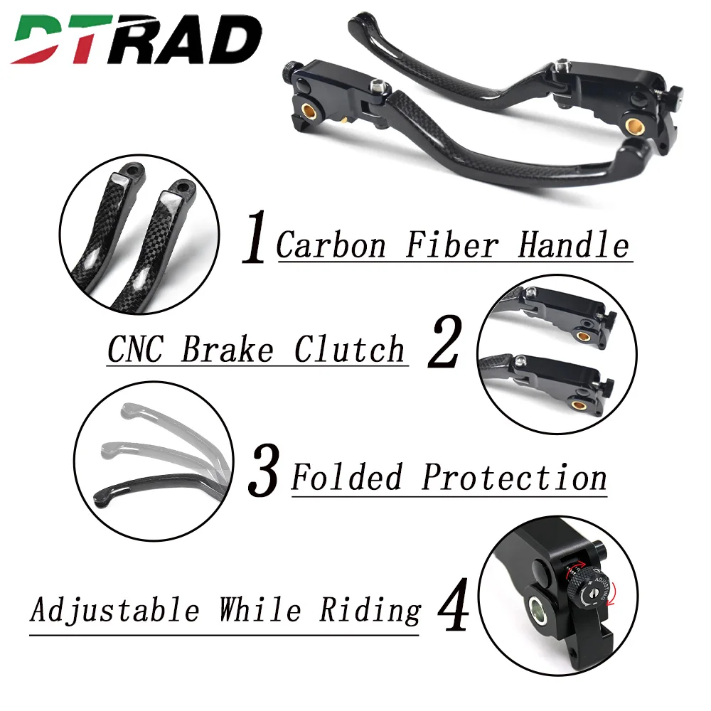 Фото Для DUCATI MONSTER 950 937/Plus/SP 2021-2026: Складные регулируемые гоночные рычаги тормоза и сцепления из карбона, аксессуары для мотоциклов №2