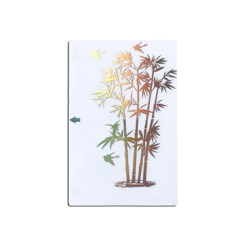 50PCs Mobilephone Transparent Shiney Gold Back Cover Stickers Fashion Embossed Decoration Protector Film for Plotter Cutter