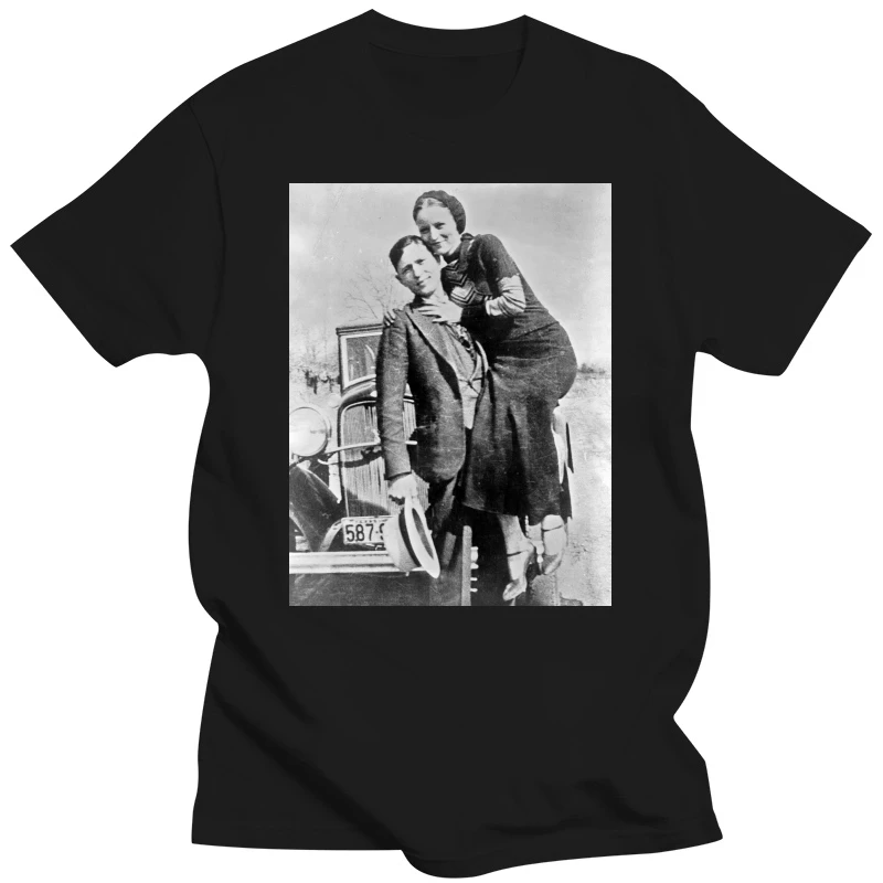 Новейшие мужские крутые футболки из 100% хлопка с 3D принтом Бонни и Клайд 2017