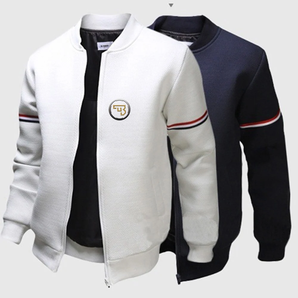 

CZ Ceska Zbrojovka 2023 Men's New High Quality Long Sleeves Coats Round Neck Flight Jacket Fashion Casual Streetwear Top Clothes