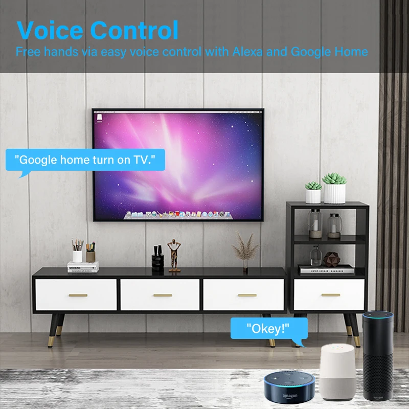 Aubess Smart WiFi-IR Remote Control Tuya/Smart Life APP WiFi Infrared Controller Air Conditioner TV For Alexa/Google Home | Электроника
