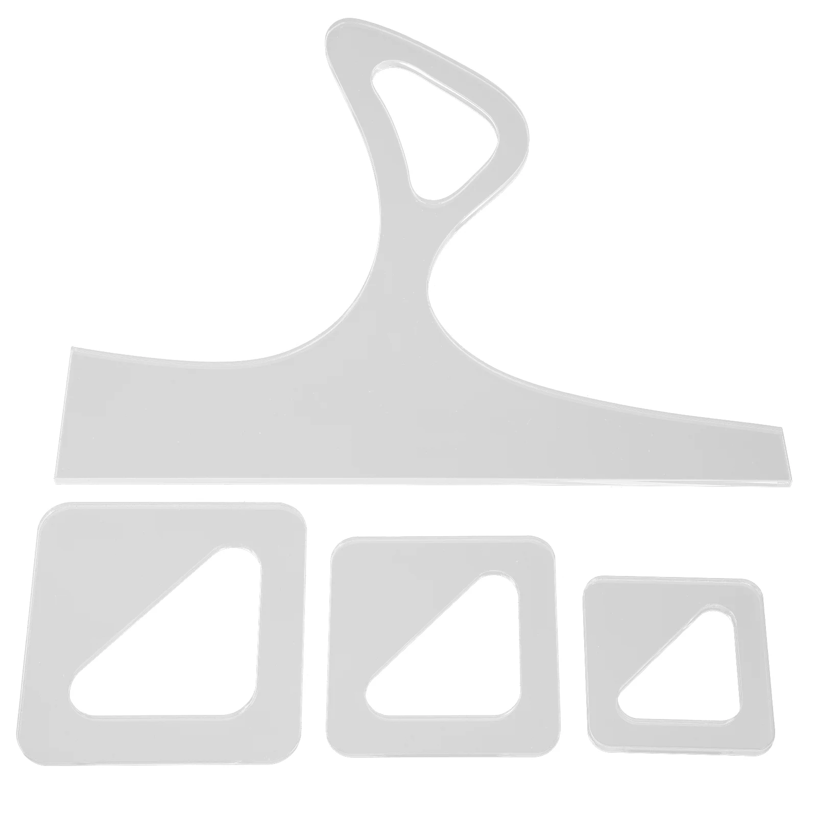 

4Pcs Clear Cutting Board Handle Stencil Acrylic Charcuterie Board Handle Template Acrylic Handle Template