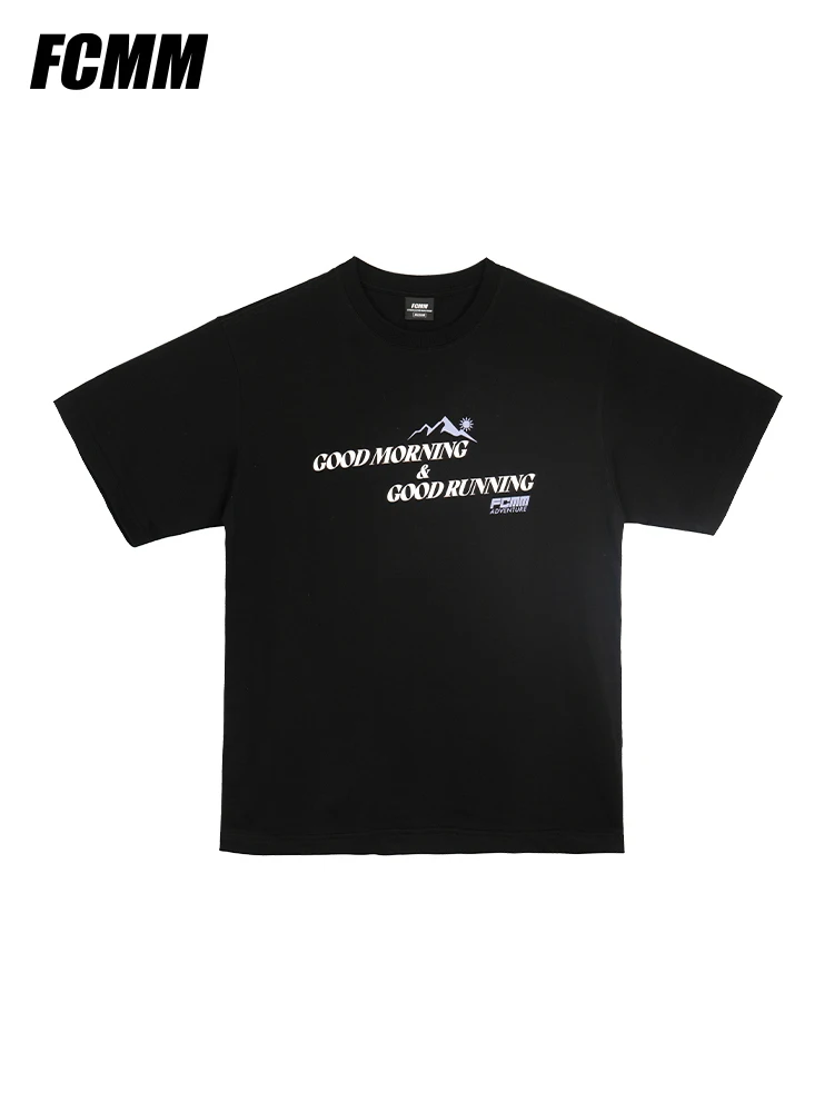 FCMM весна/лето модная брендовая футболка с короткими рукавами и принтом горного