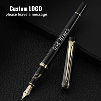 chinese style metal fountain pens engraving logo business banquet gift advertising office signature pen student stationery