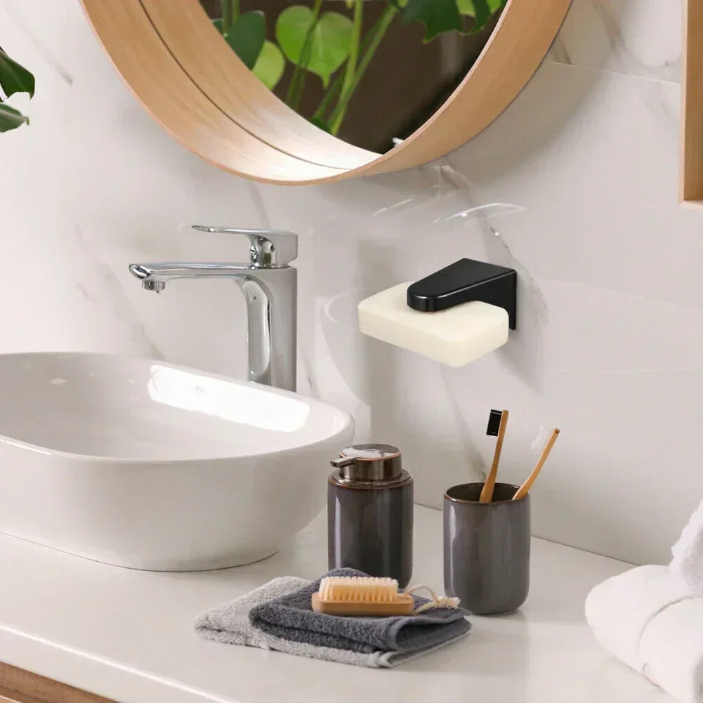 Мыльница магнитный держатель для мыла 1 шт. 7 5*4 5**4 3 см АБС-пластик черный цвет