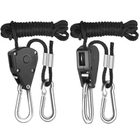 4pcs2pcs pulley ratchets kayak and canoe boat bow stern rope lock tie down strap 18 inch heavy duty adjustable rope hanger