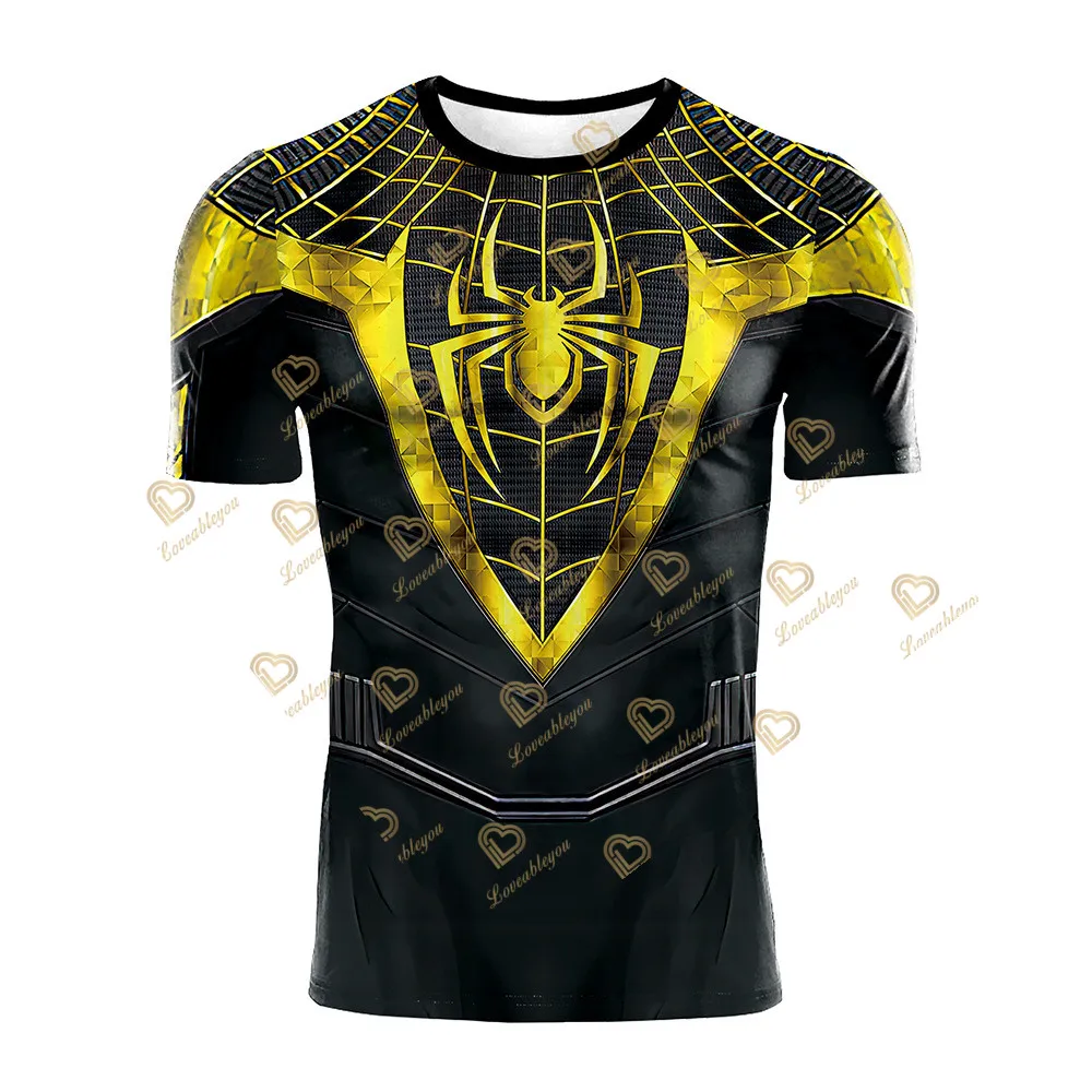 2022 Compression T-shirt Men Sporting Skinny Tee Shirt Superhero Male Gyms Running T-shirt Fitness Sports Men T-shirts