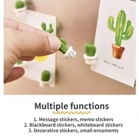 6pcs cactus fridge magnet 3d refrigerator magnetic sticker message board reminder kitchen kuromi cute home deco creative mini