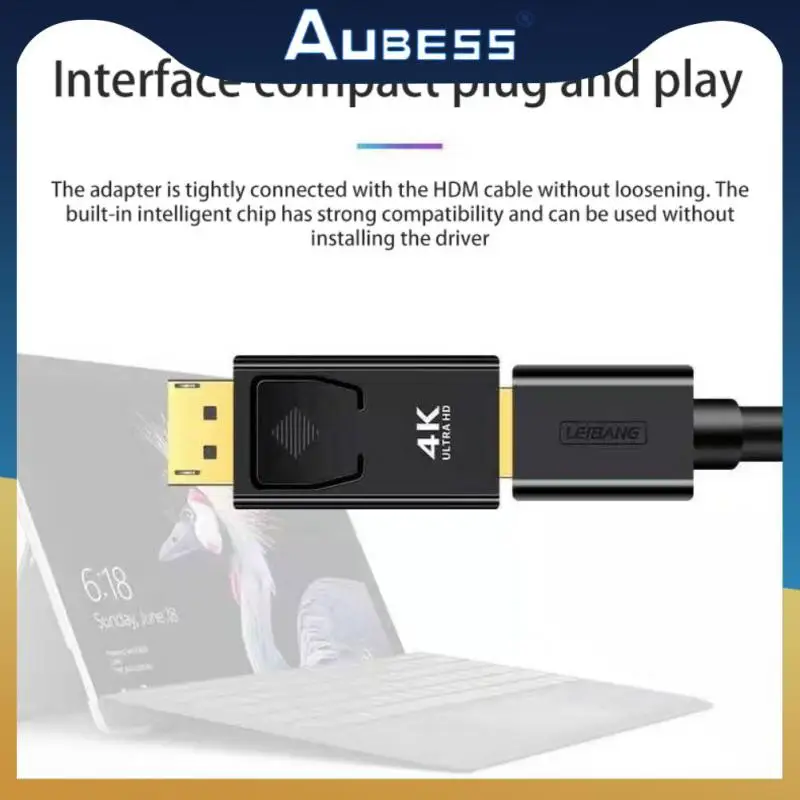 

Universal 4k/1080p Computer Monitor Converter Anti-interference Dp Male To -compatible Female Connector Low Impedance Mini