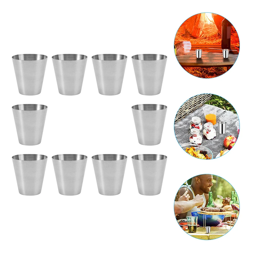 

Cups Steel Metal Cup Stainless Glasses Drinking Beer Mugcamping Shot Tumblerwater Pint Shatterproof Travel Coffee