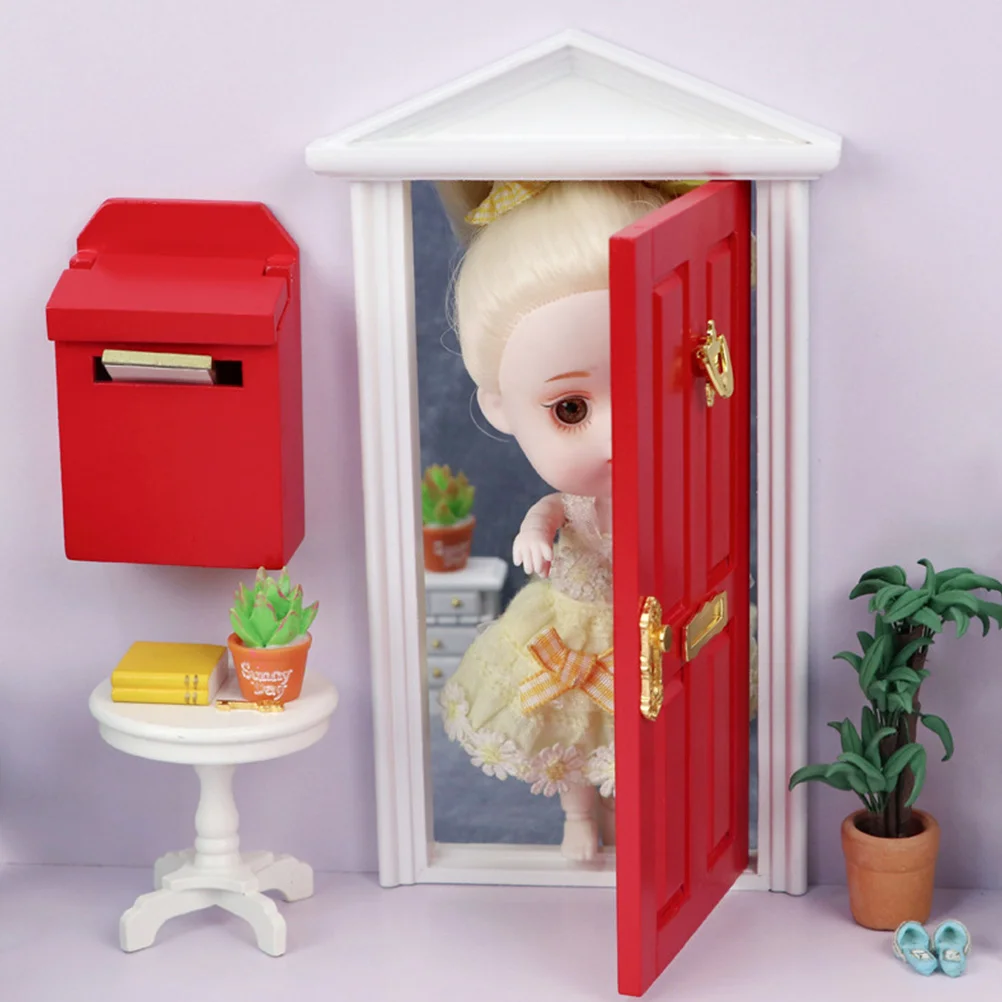 Мини-красный почтовый ящик товары для декора дома нежная мебель деревянные