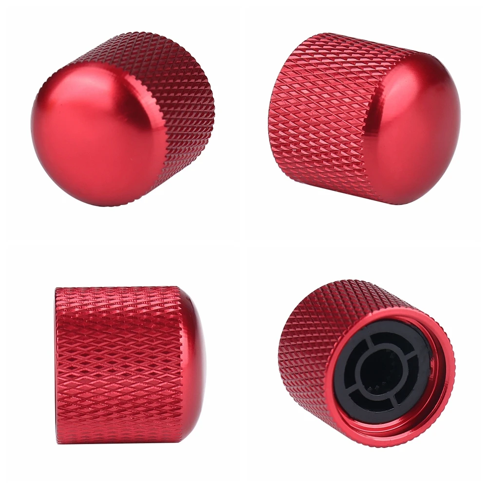 

3pcs/4pcs Electric Guitar Bass Metal/Plastic 6mm Dome/Flat Top Tone Guitar Volume Tone Knobs Pot Control Knobs