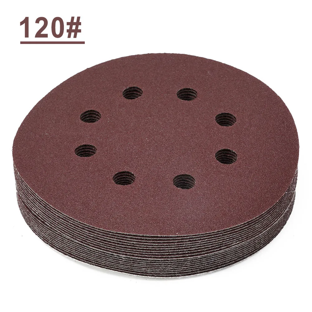 

20pcs 5 Inch 125mm 8 Holes Round Sandpaper Sanding Discs Hook And Loop Adhesive Sandpaper 40-2000 Grits Abrasive Sheets Tools