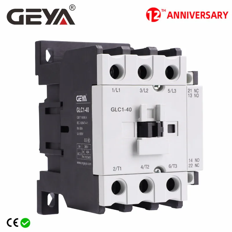 

High Quality GEYA GLC1D-4011 5011 6511 Din Rail Contactor 220V or 380V AC Contactor 3Pole 40A 50A 65A Magnetic Contactor