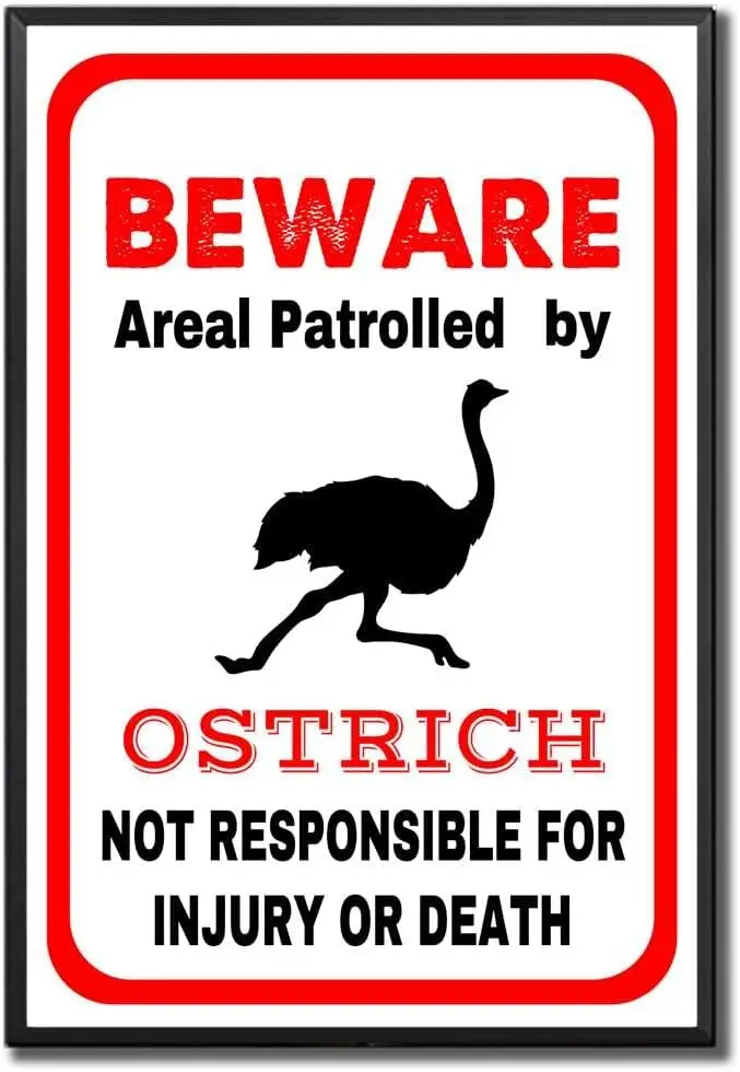 łowi znak blaszany Znak strusia zwyczaje że wartość była Zabawny zewnętrzny ostrzegawczy Dekoracja ścienna Metal