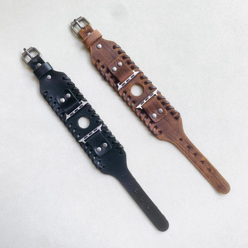 

Ремешок из натуральной кожи для Apple Watch Band 40 мм 41 мм 44 мм 45 мм 38 мм 42 мм